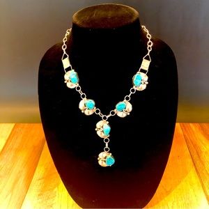 Native American Turquoise Pendant Necklace